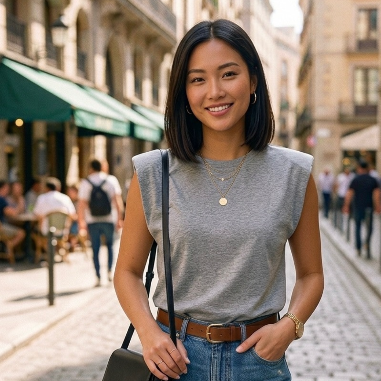 Camiseta con hombreras - Imagen 2