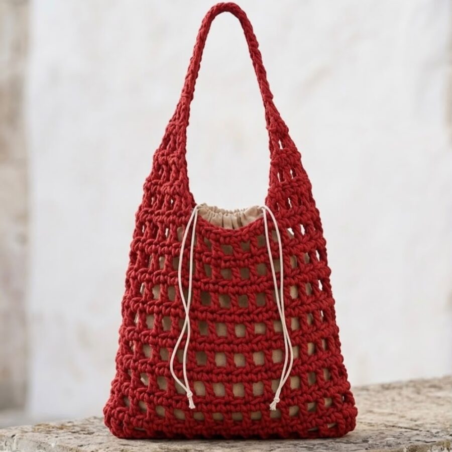 bolso tote de hombro tejido trenzado